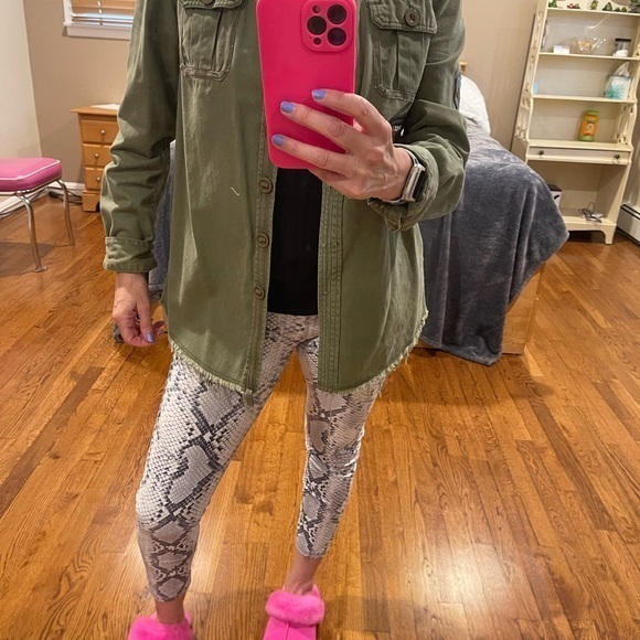 Vintage Havana utility patch olive‎ denim jacket - Picture 4 of 6